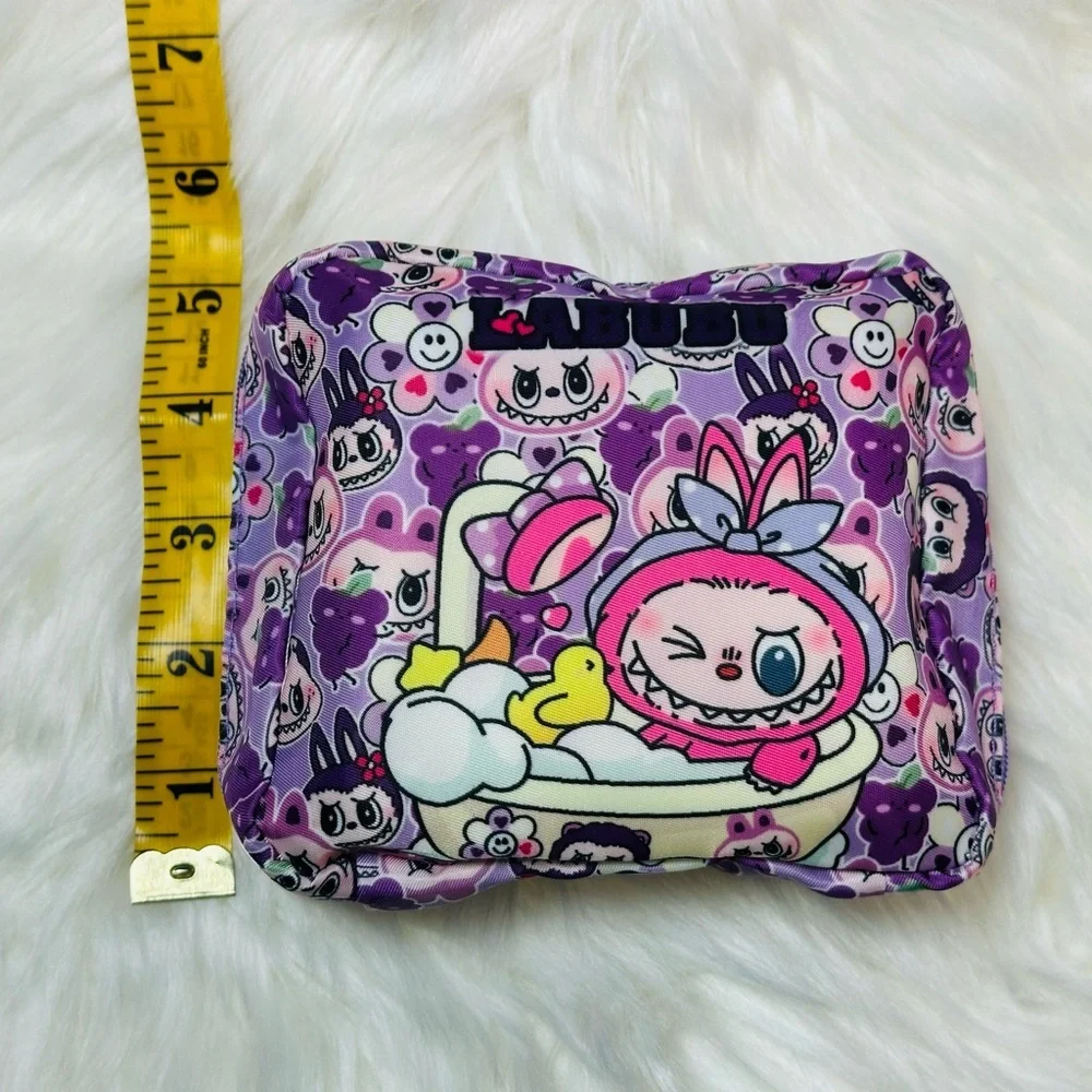 Kids Labubu Cartoon Bath Pouch - Purple, Pink, and blue